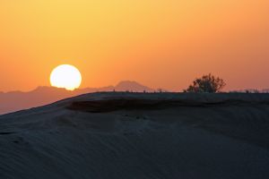 Sonnenuntergang Wüste Kavir (Kawir)