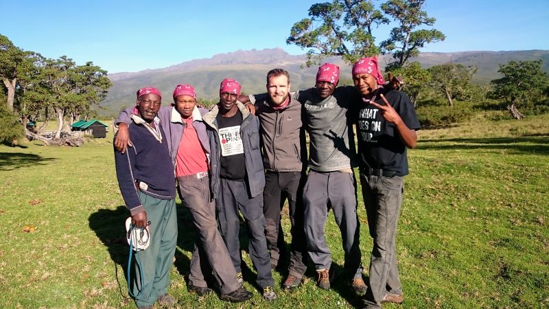 Uwe mit seinem Team am Mount Kenya © Diamir