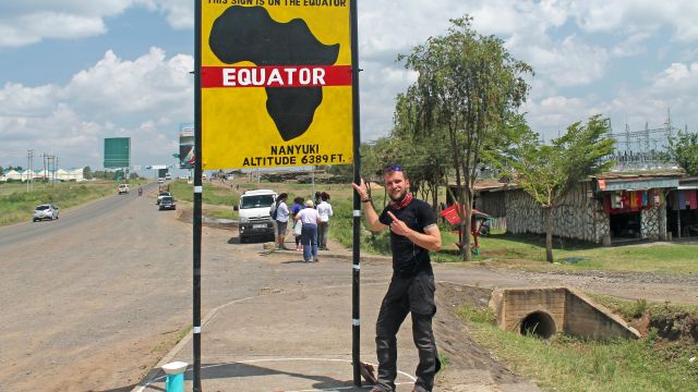 In Nanyuki am Äquator nahe des Mount Kenya.