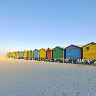 Strandhäuschen bei Muizenberg, Kapstadt