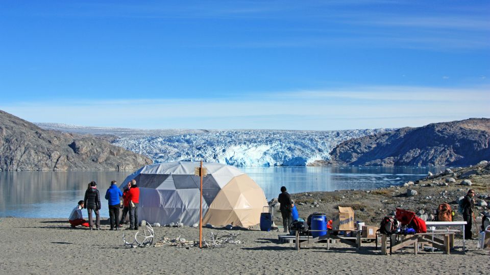 Gletschercamp mit Blick aufs Inlandeis