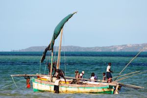 Traditionelle Dhau vor der Bazaruto-Insel, Vilankulo