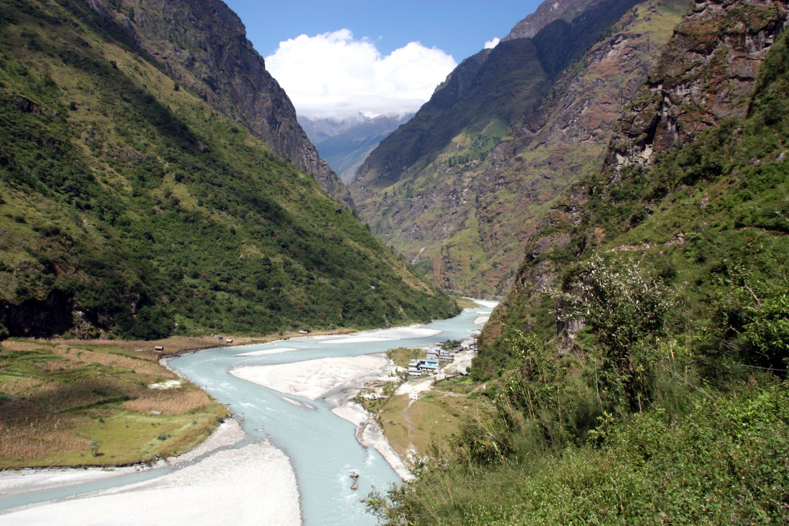 Der Marsyangdi auf dem Annapurna Trek