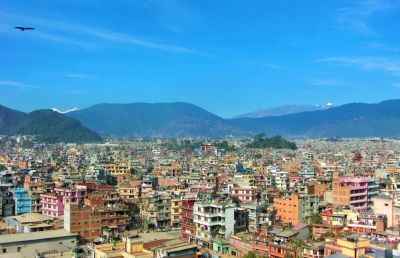 Kathmandu: Aussicht vom Kathmandu View Hotel