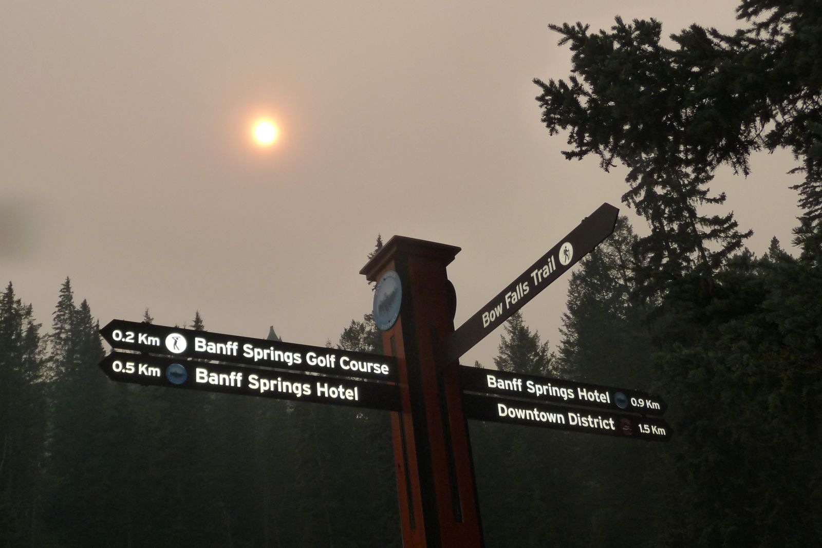 Der Rauch von Waldbränden in den USA lässt die Sonne in einem seltsamen Licht erscheinen