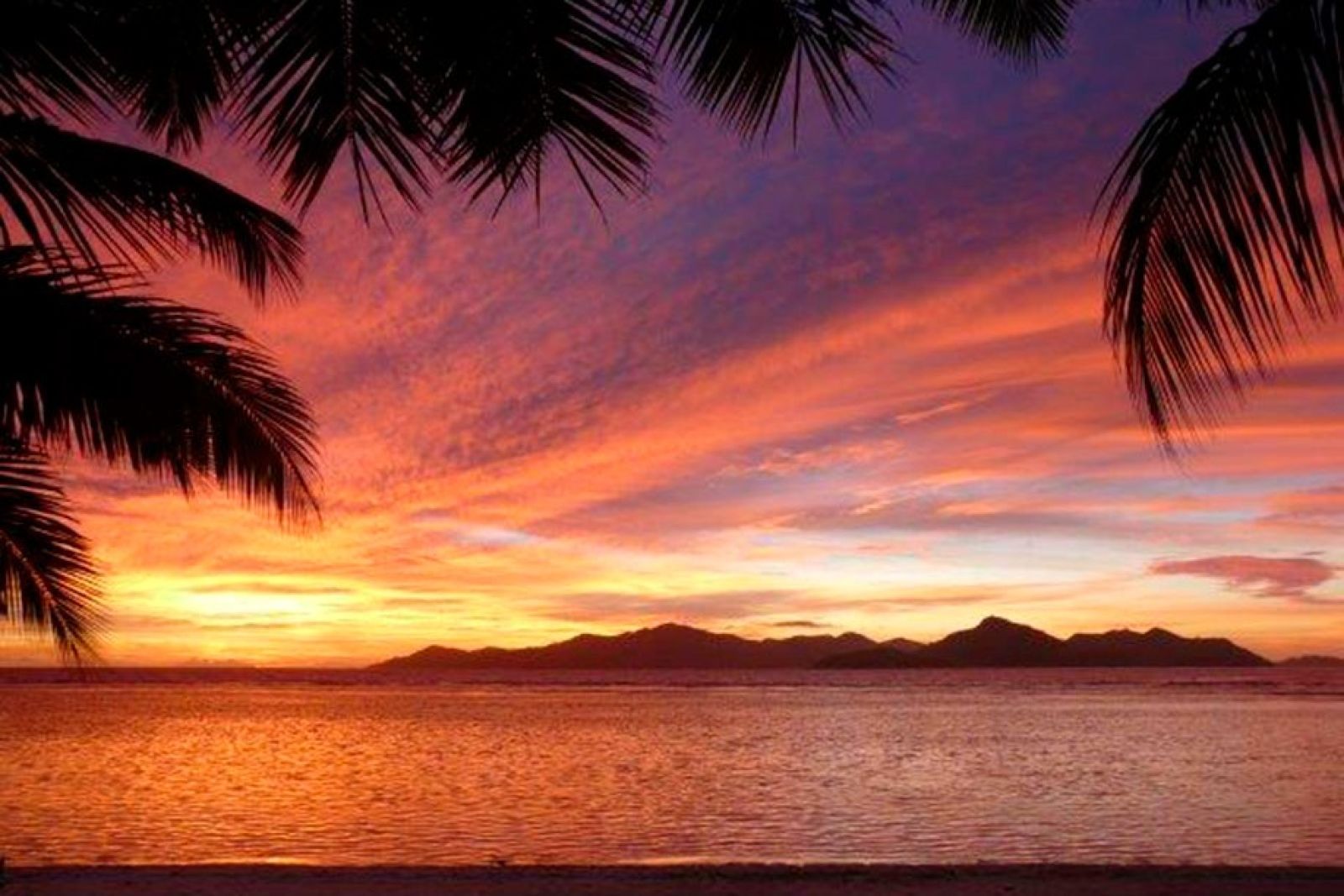 Seychellen: Sonnenuntergang