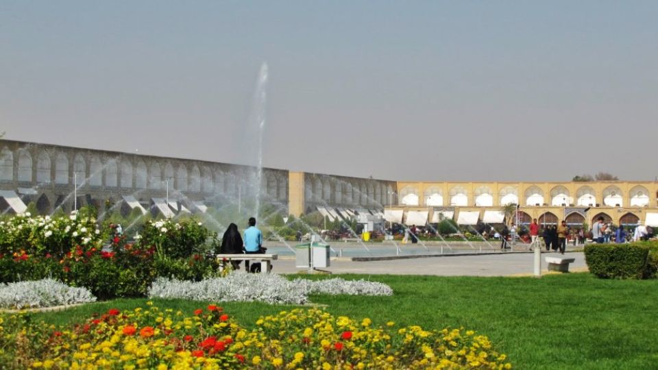 Isfahan: Imam-Platz nordwestliche Ecke
