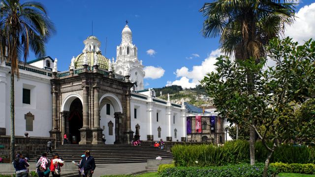 Die Kathedrale in Quito auf den Plaza Grande