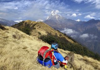 Rast auf dem Mardi Himal Trek