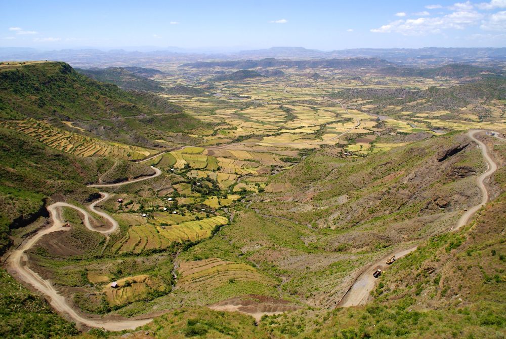 Blick ins Tal von Lalibela