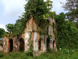 Landschaftszenen unterwegs auf Sao Tome