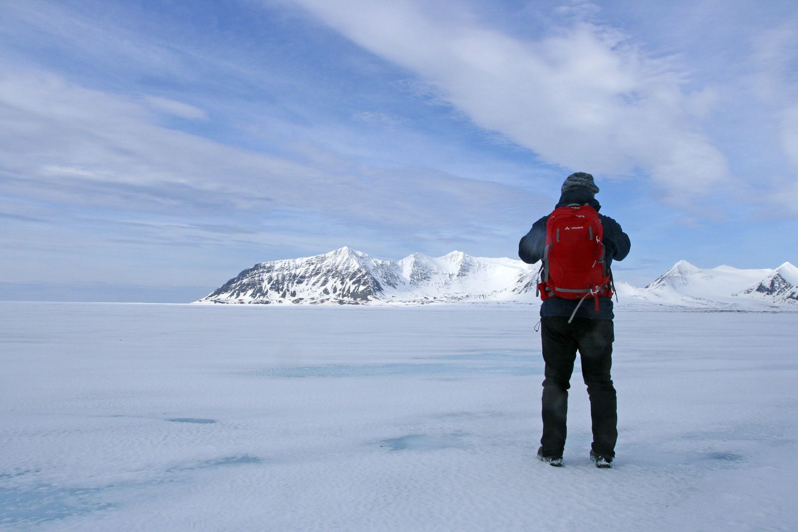 Wanderung im noch verschneiten Spitzbergen