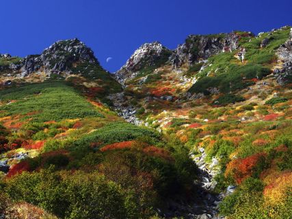 Herbstlaubfärbung am  Mt.Ontake (3067m)