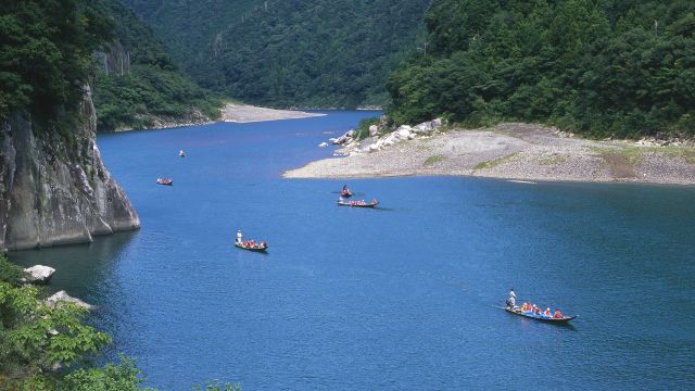 Bootsfahrt auf dem Kumano-Fluss