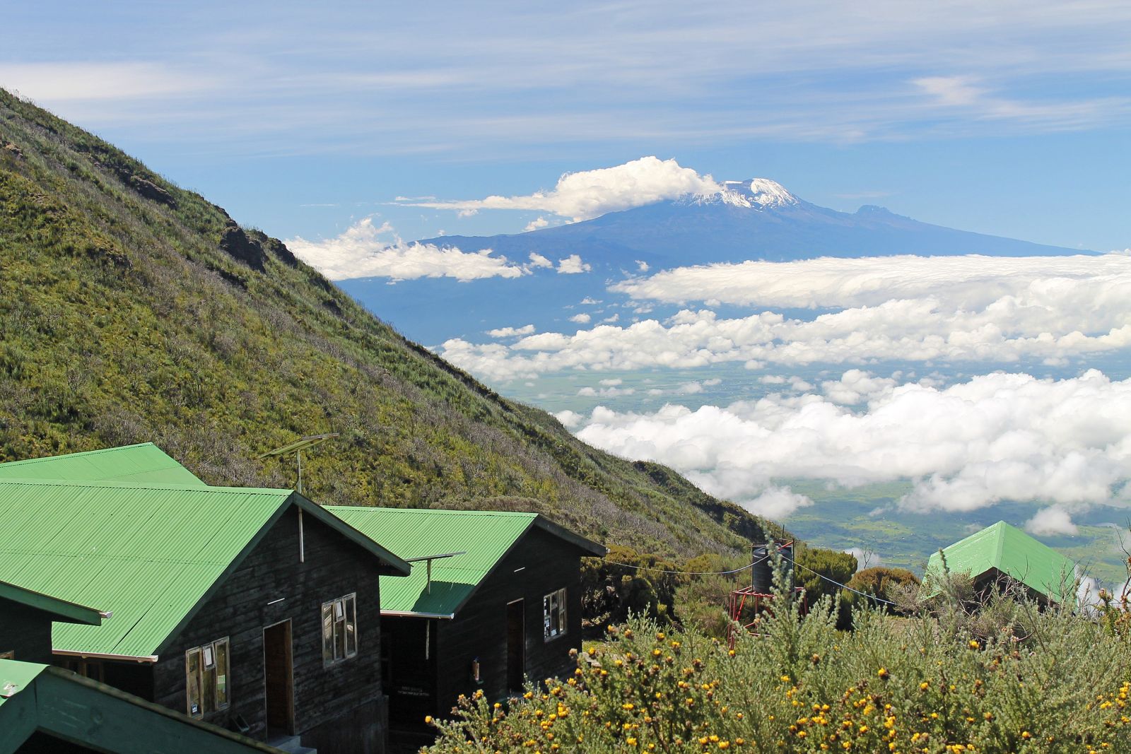 Saddle-Hütten am Mount Meru