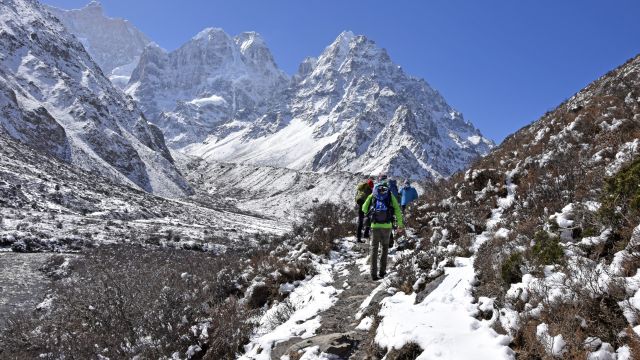 Trekking in der Nähe des Kanchenjunga