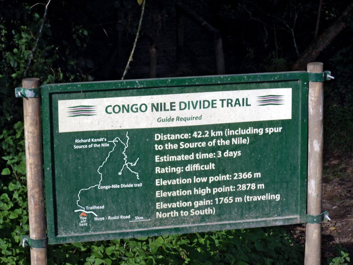 Schild am Congo Nile Trail