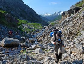 Wanderer auf dem Chilkoot Trail