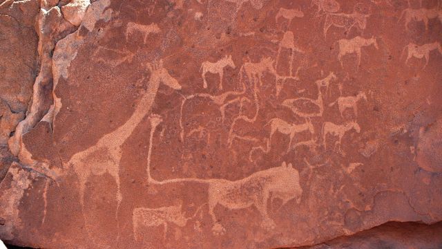 Twyfelfontein mit Steinzeichnungen