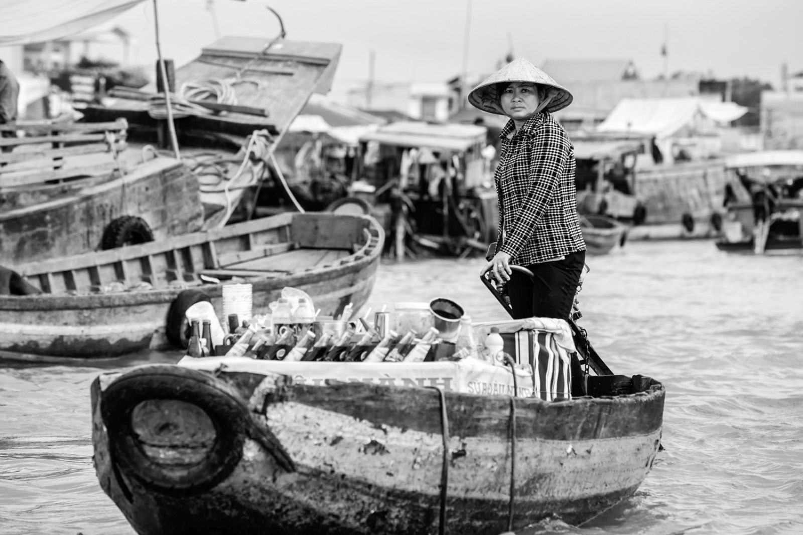 Schwimmende Märkte im Mekong-Delta Vietnam