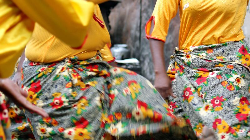 Tufo-Tänzerinnen in Mafalala, Maputo