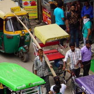 Treiben am Main Bazar im Delhi Backpackerviertel