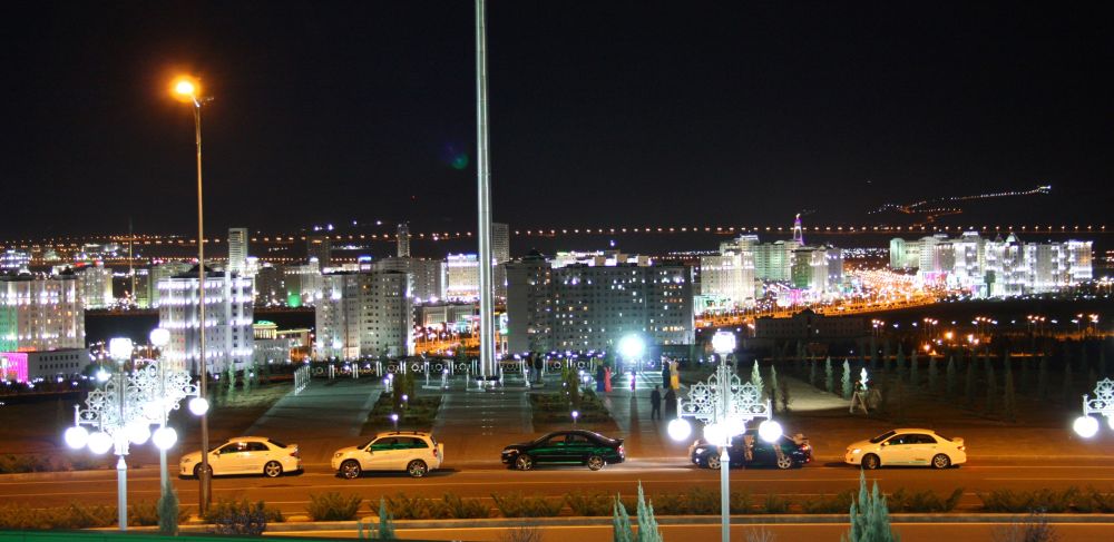 Ashgabat bei Nacht