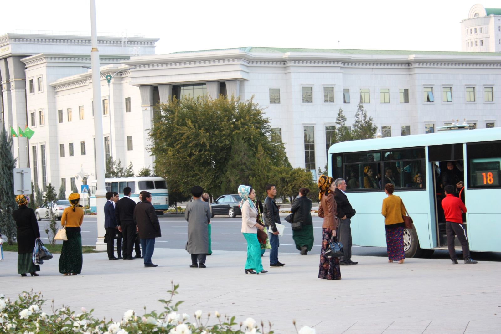 Straßenszene in Ashgabat