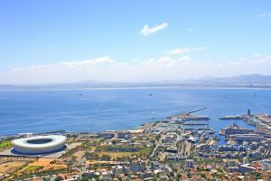 Blick auf das Stadion von Oben, Kapstadt