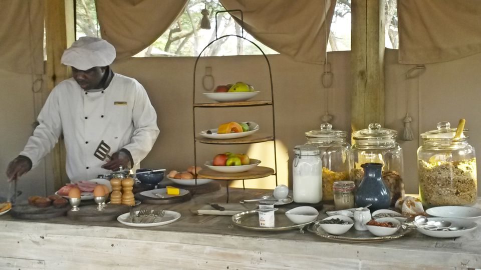 Somalisa Camp, Frühstücksbuffet