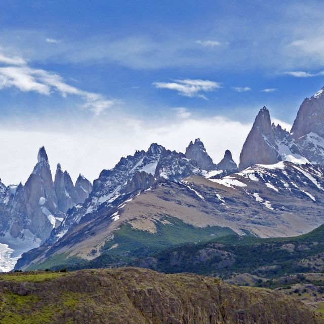 Bergmassiv mit Cerro Torre und Fitz Roy
