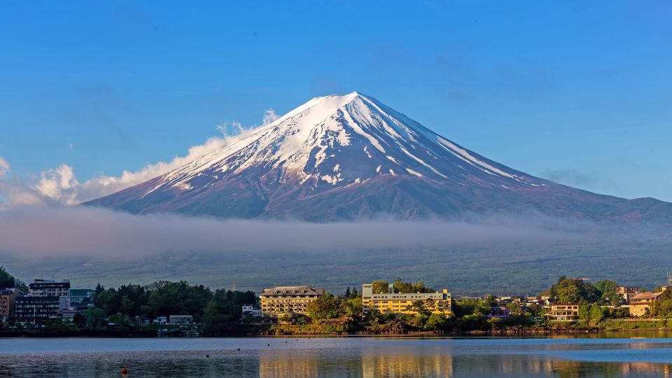 Blick von Kawaguchiko auf den Fuji-san