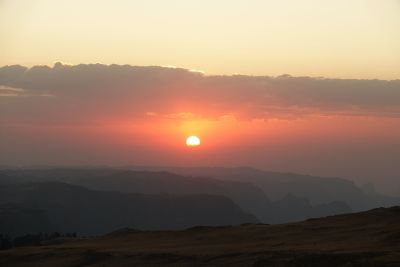 Sonnenuntergang über den Semien-Bergen