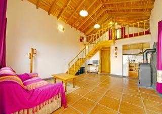 Casa Cachalote – Wohnzimmer mit Kamin