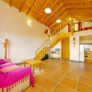 Casa Cachalote – Wohnzimmer mit Kamin