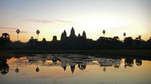 Sonnenaufgang am großen Angkor Wat
