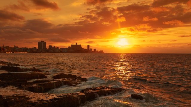 Sonnenuntergang vor Havanna
