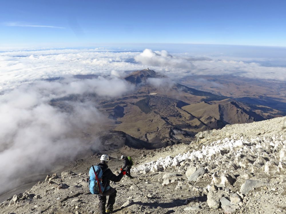 aussichtsreicher Abstieg am Pico de Orizaba