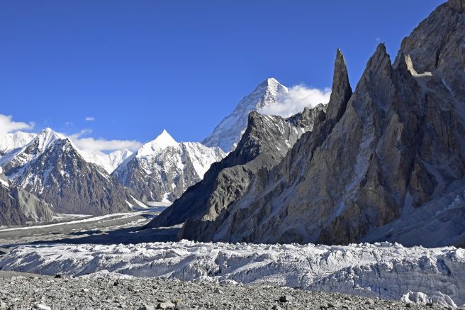 Am Ende des Tals erhebt sich majestätisch der K2.