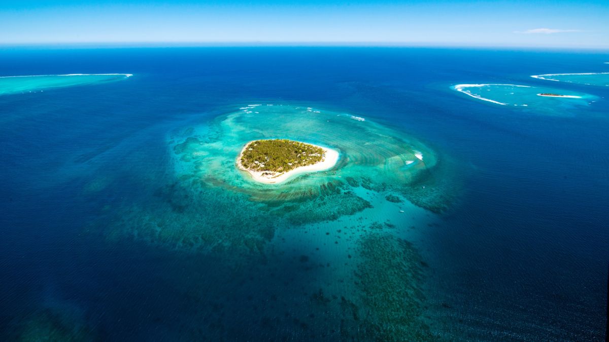 Die Inselwelt Fijis von oben