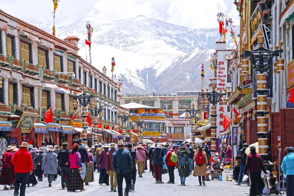 Pilgerer auf dem Barkhor in Lhasa
