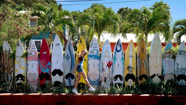 Surfboards im Städtchen Paia, Maui