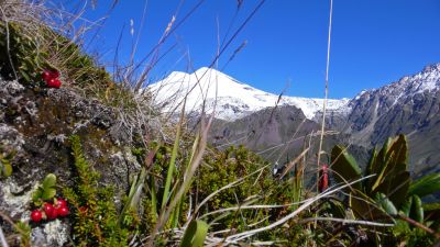 Blick vom Cheget zum Elbrus