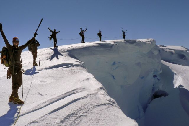 Erfolgreicher Gipfelsturm in der Antarktis