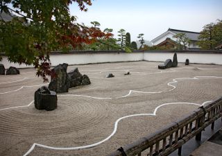 Steingarten in Kiso Fukushima