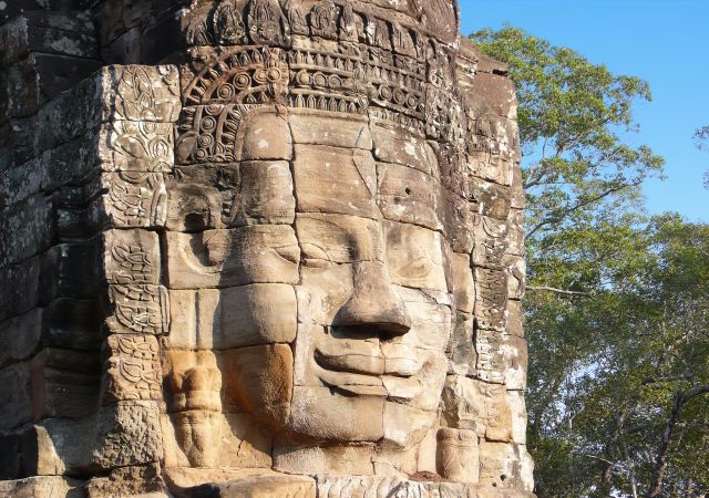 am Bayon in Angkor