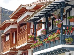 Wunderschöne Balkone im Kolonialstil, Villa de Leyva