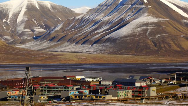 Longyearbyen, die Hauptstadt Spitzbergens