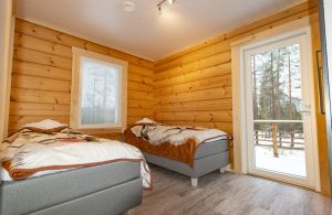 Schlafzimmer in einer Blockhütte (Beispiel)