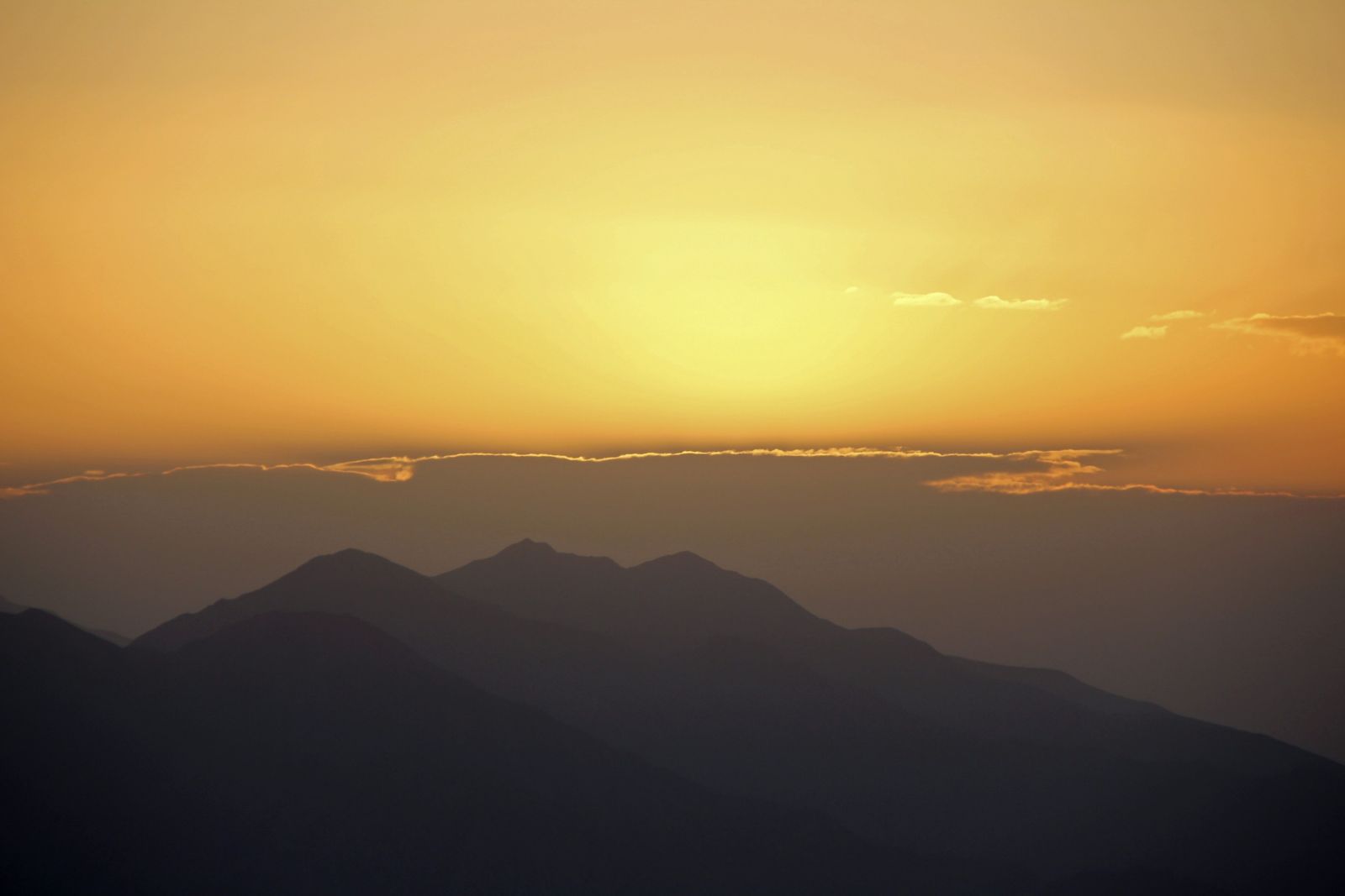 Sonnenuntergang hinter den Bergen (Expedition Damavand)